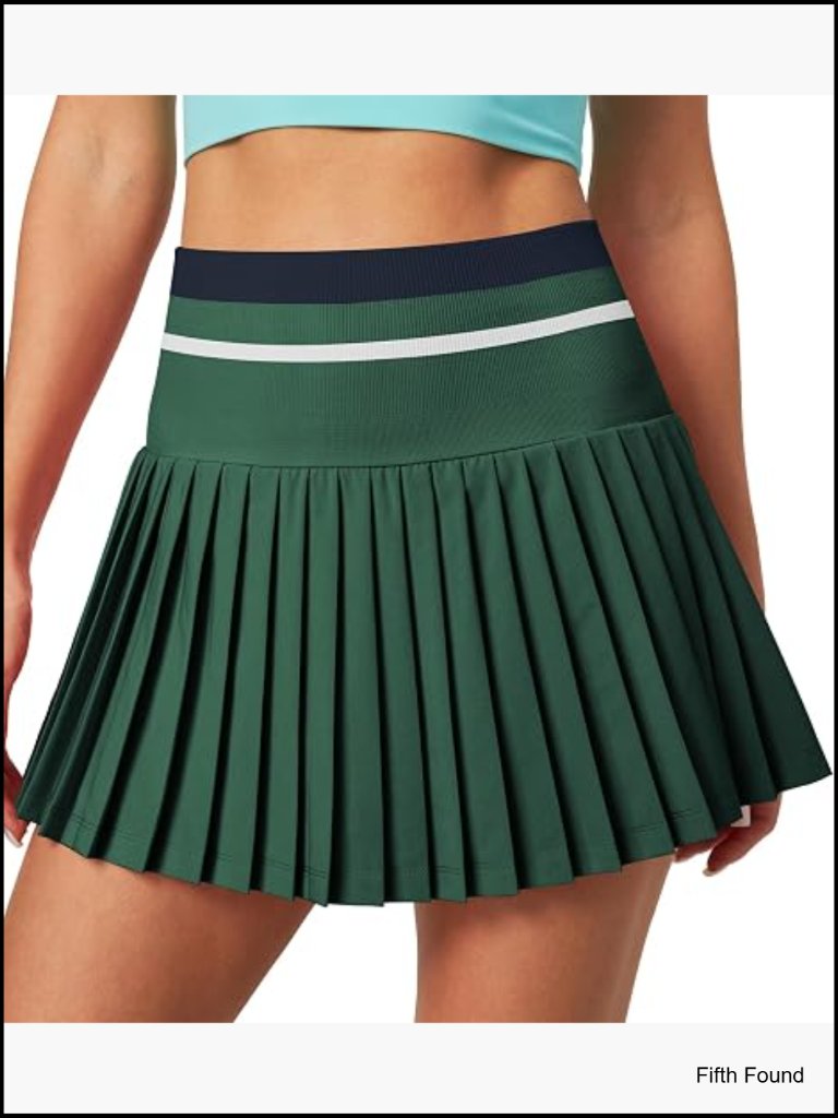 Pleated Tennis Skort With Pockets, High Waisted Golf Skirt, Lightweight